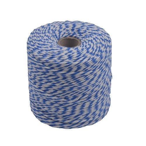 SZNUREK BAWEŁNIANY BIAŁO-NIEBIESKI 500G 2MM