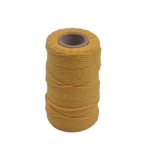 SZNUREK BAWEŁNIANY ŻÓŁTY 100G 2MM