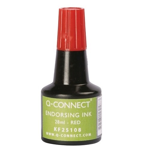 Tusz do pieczątek q-connect 28ml, czerwony