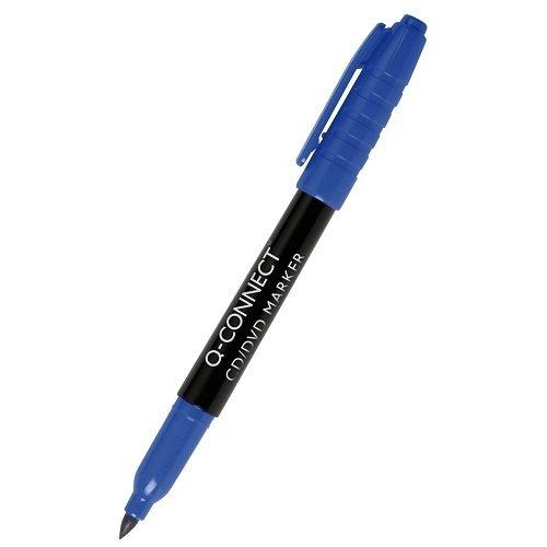 Marker do CD/DVD Q-Connect, niebieski, 1 mm