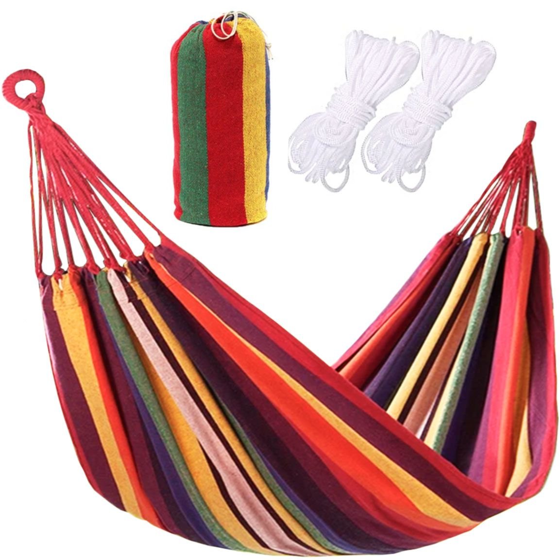 Hamak 2-OSOBOWY + Torba Wygodny MIX Kolorów Mocny