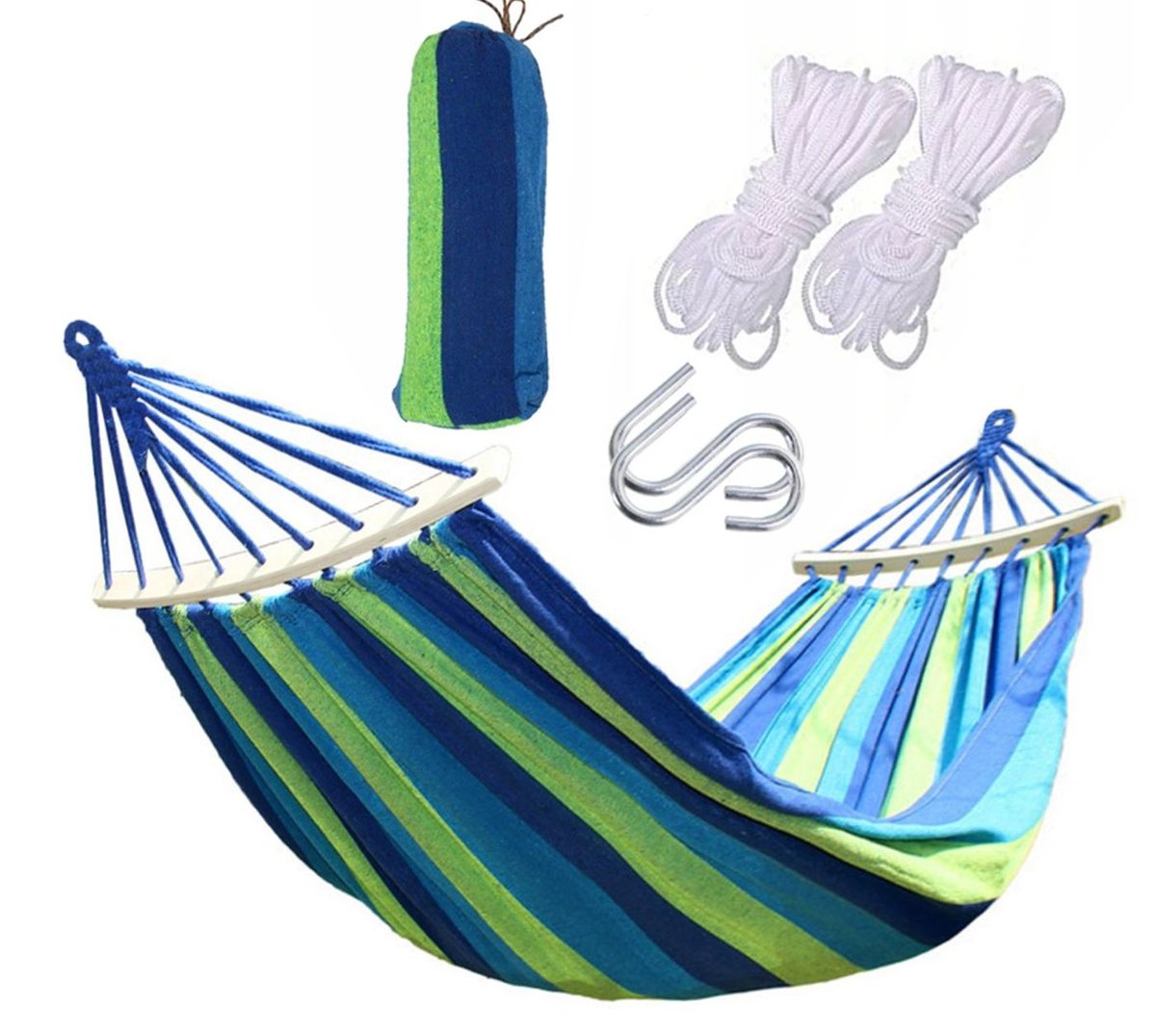 Hamak 480145A Z Poprzeczką Blue