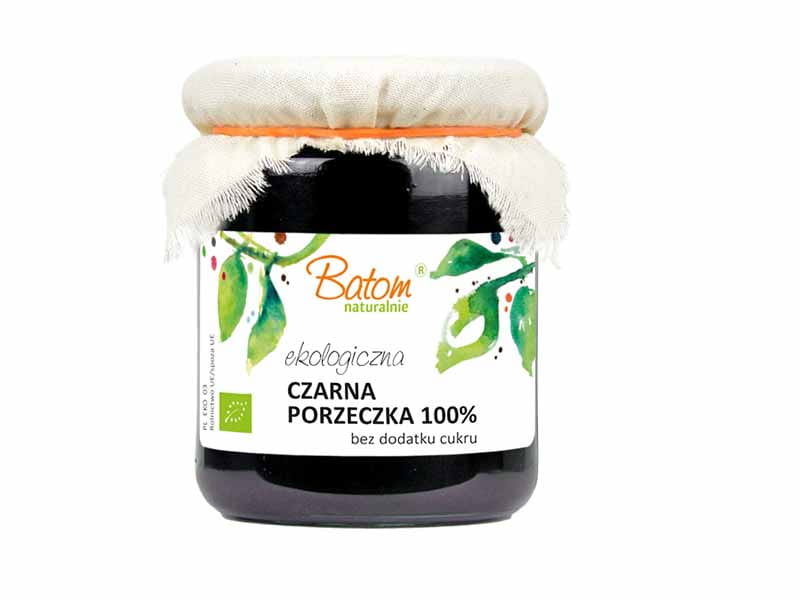 Batom (dżemy, soki, kompoty, czystek) CZARNA PORZECZKA 100% B/C BIO 260 g BP-5907709952973