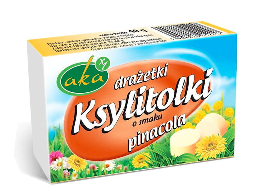 AKA Produkty z ksylitolem AKA Ksylitolki 0% CUKRU PINACOLA 40G AK247