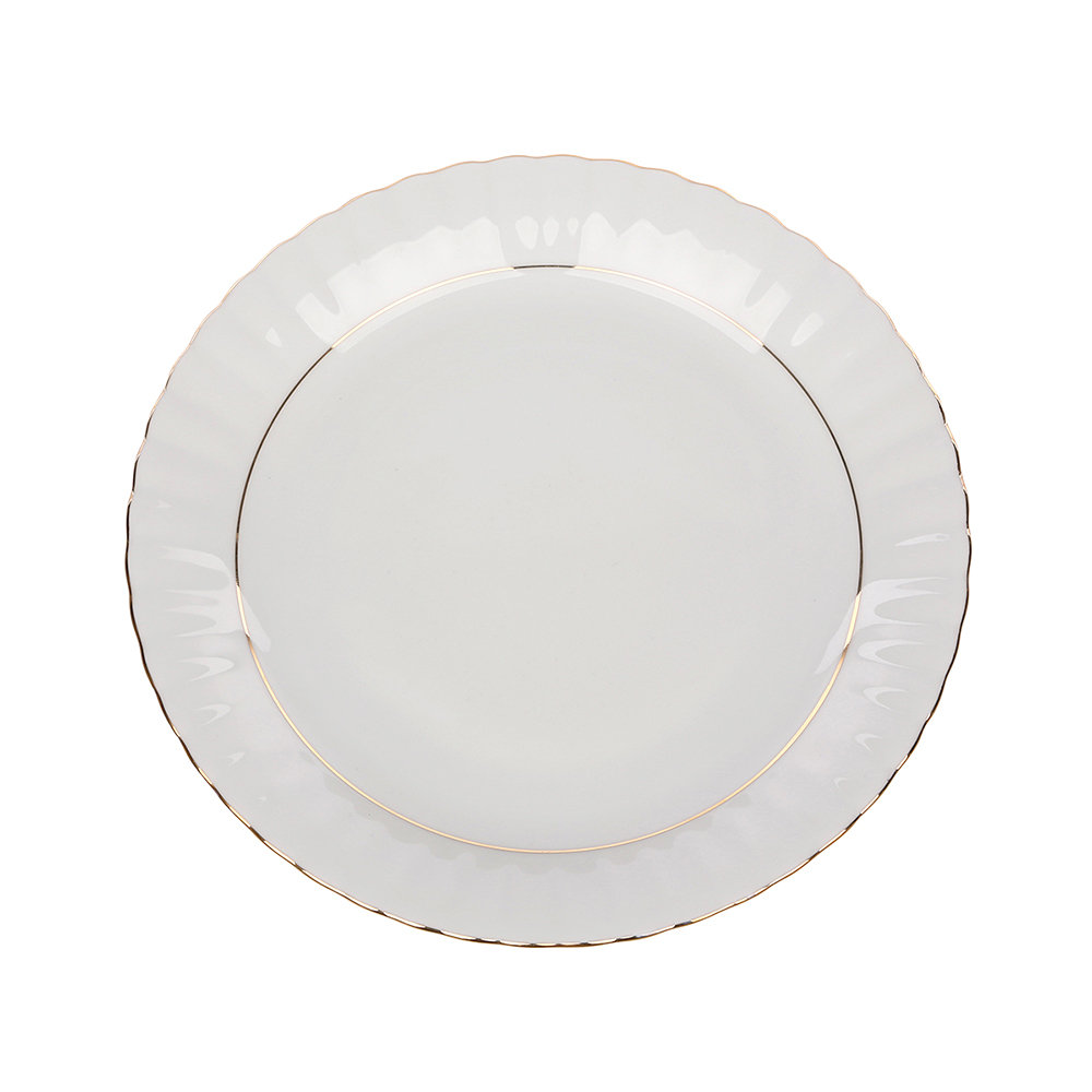 Porcelana Chodzież TALERZ IWONA PŁYTKI 24CM ZŁOTO zakupy dla domu i biura XXX