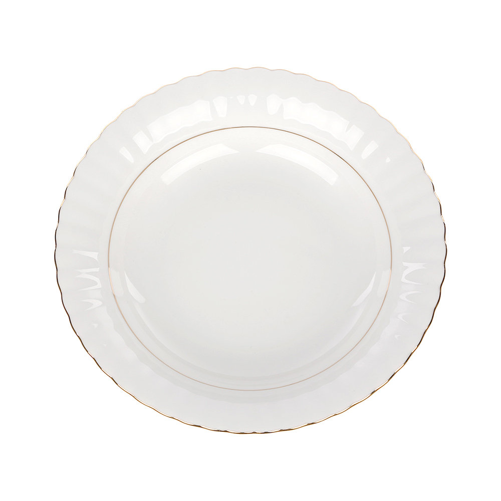 Porcelana Chodzież TALERZ IWONA GŁĘBOKI 22,5CM ZŁOTO zakupy dla domu i biura XXX