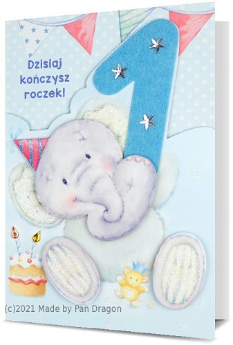 Kartka na roczek dla chłopczyka, HM 1640