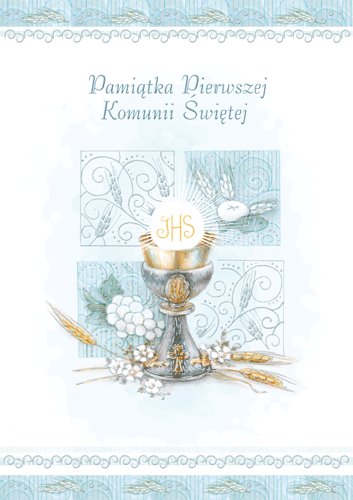 Kartka na komunię delikatna z tekstem, KD 7