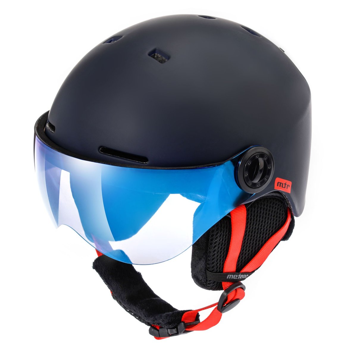 Kask Narciarski Z Szybą Meteor Falven L 58-61 CM