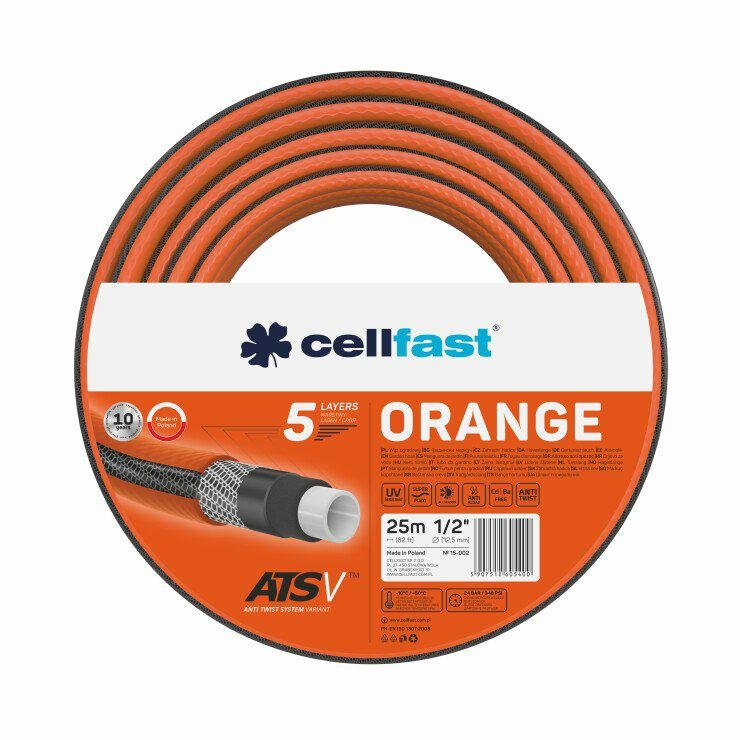 Cellfast Wąż ogrodowy 15-002 ORANGE ATSV 1/2" 25 m 15-002