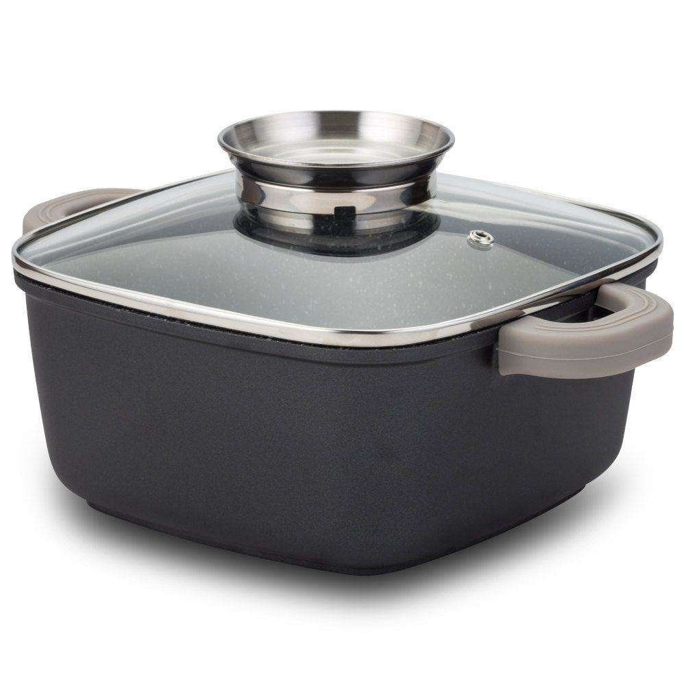 GARNEK KWADRATOWY GRANITOWY 20cm 3.4L NAVA FUNTZIO 128-100