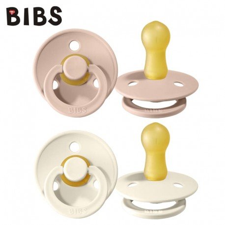 BIBS 2 - Pack Blush & Ivory m Smoczek Uspokajający Kauczuk Hevea