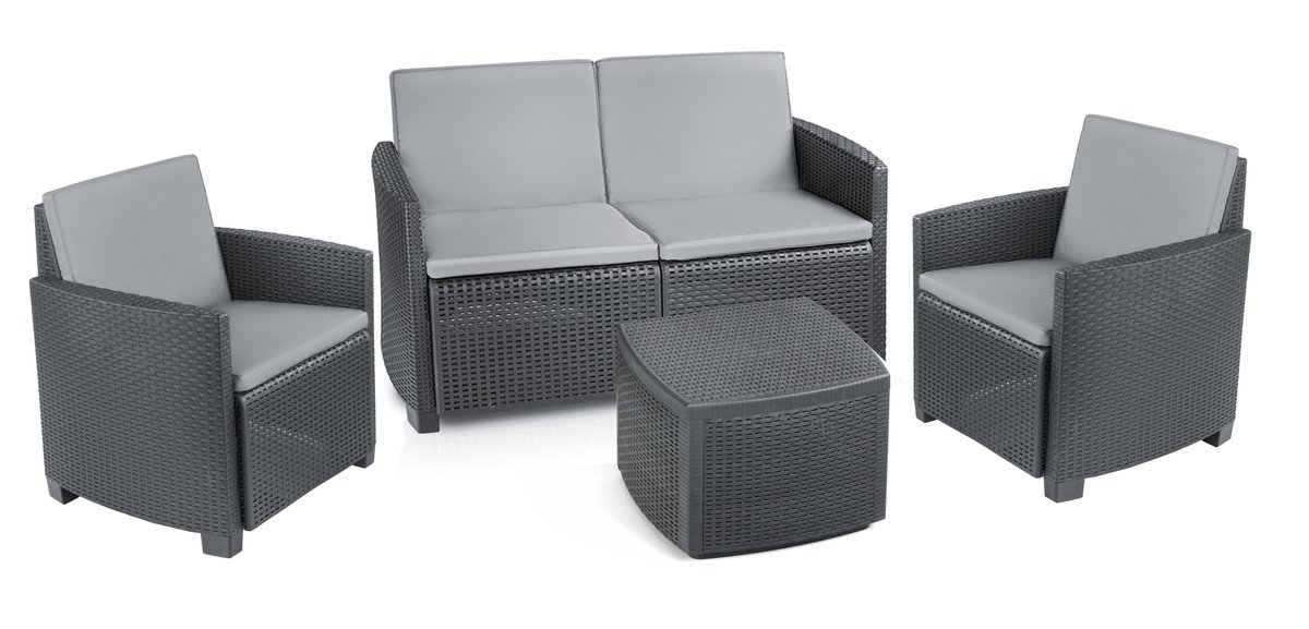Dolmen ITALY Stolik pomocniczy Stolik ogrodowy stół rattanowy stół meble ogrodowe Polyrattan Tee rattan 8009271014206
