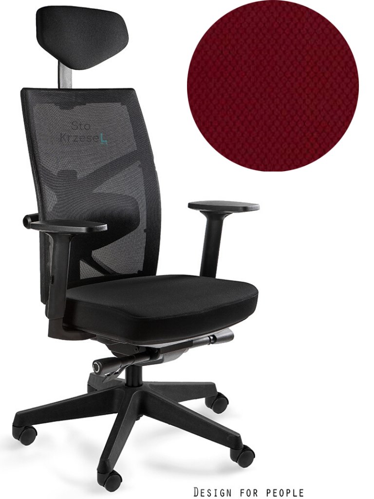 UniqueMeble Fotel biurowy, ergonomiczny, Tune, czarny