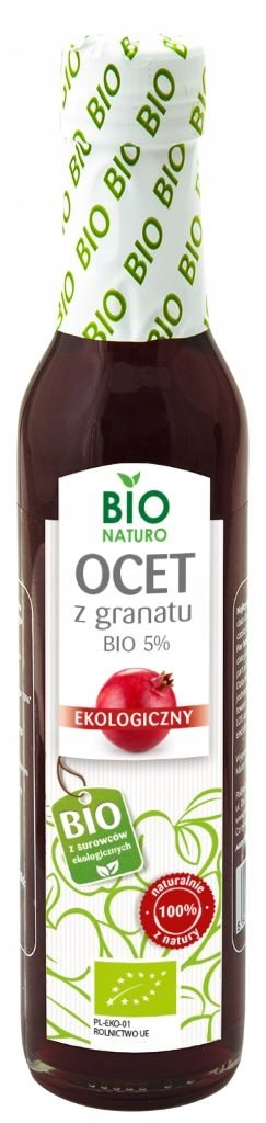 Bio Naturo Ocet z granatu Ekologiczny 250 ml