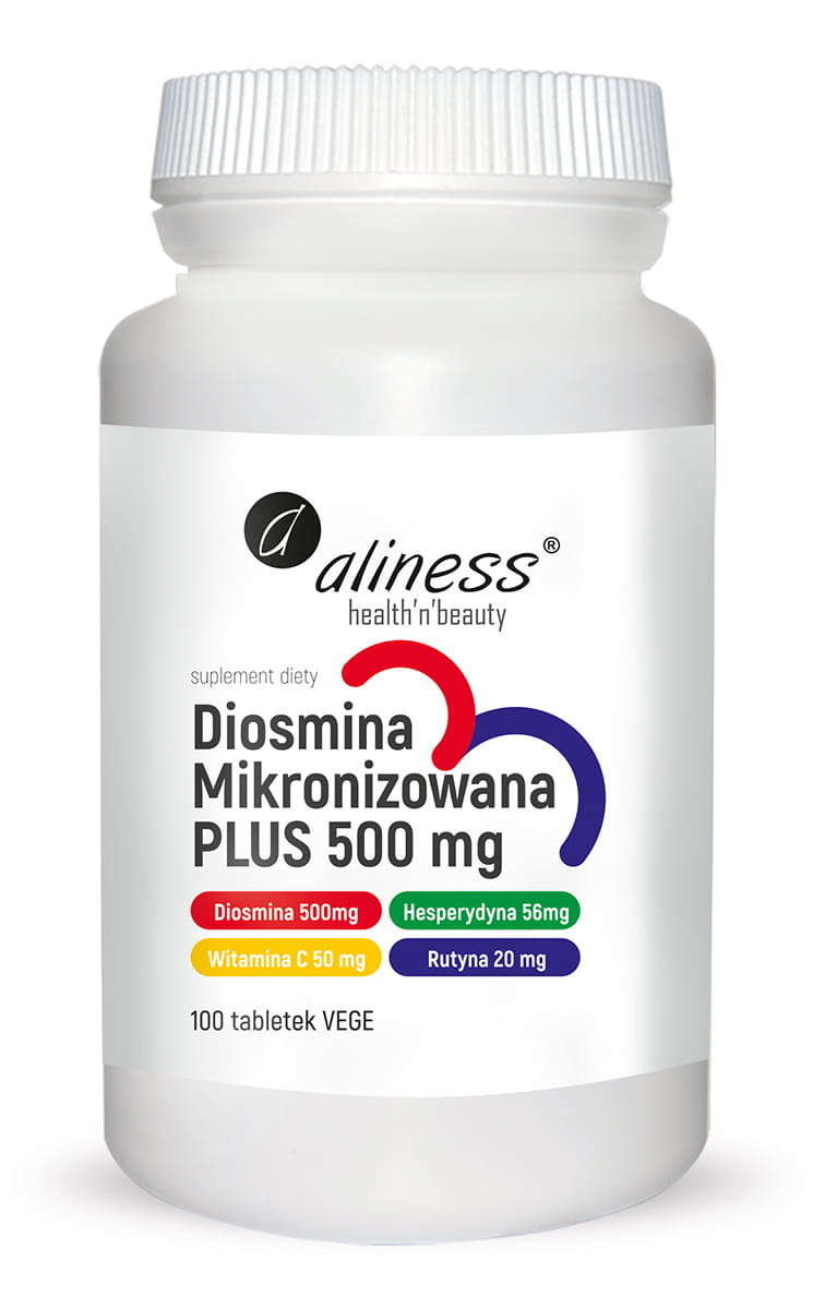 ALINESS Diosmina mikronizowana PLUS 500mg 100 Kapsułek wegetariańskich