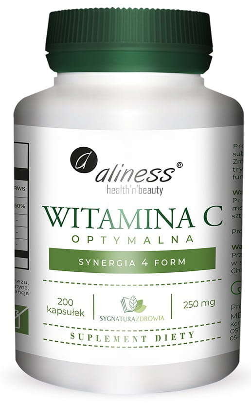 Aliness Witamina C Optymalna Synergia 4 Form (200 kaps) SygnaturaZdrowia ali-123