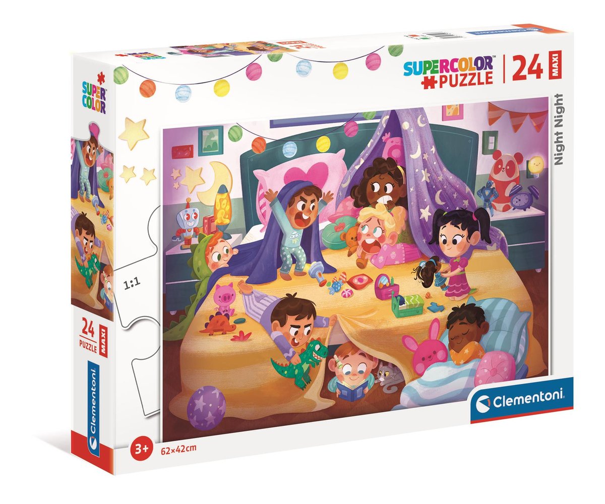 Clementoni Puzzle 24 Maxi Super Kolor Night Night