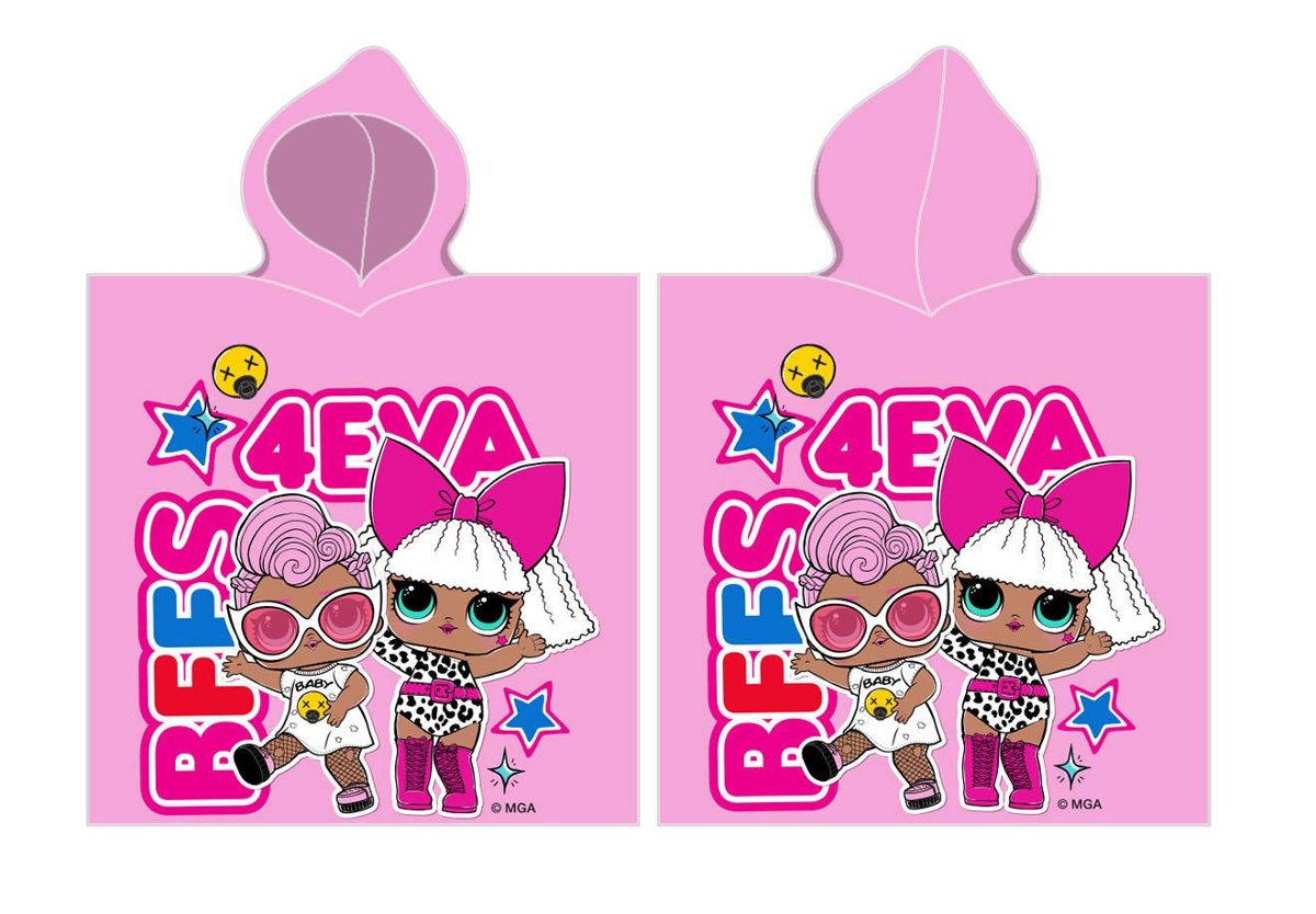 Carbotex, LOL Surprise, Ręcznik plażowy z kapturem/Poncho, 50x115 cm