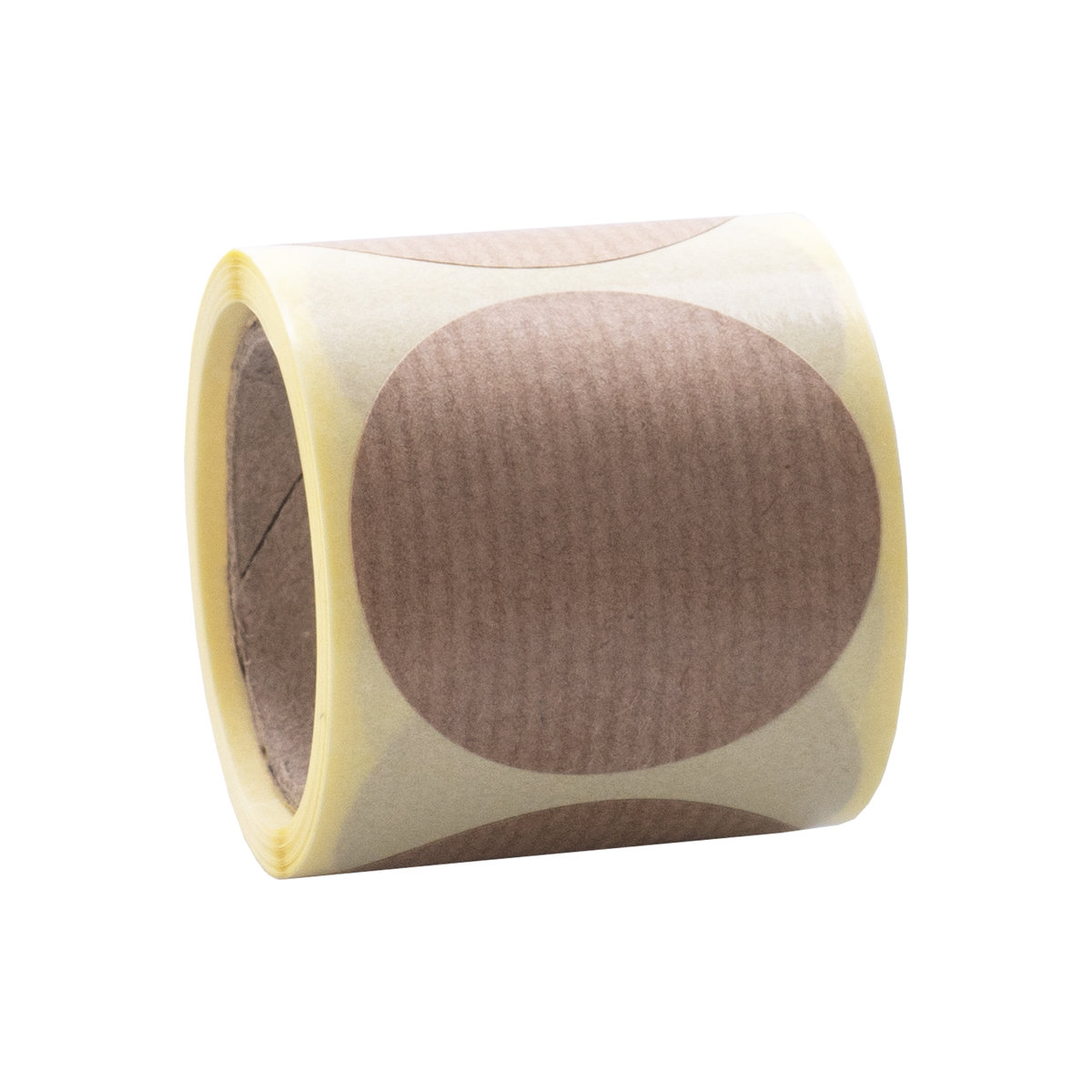 Eko etykieta kraft fi47mm 100szt., papier prążkowany