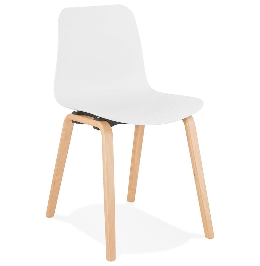 Kokoon Design Krzesło Design Monark białe nogi naturalne CH02280WHNA