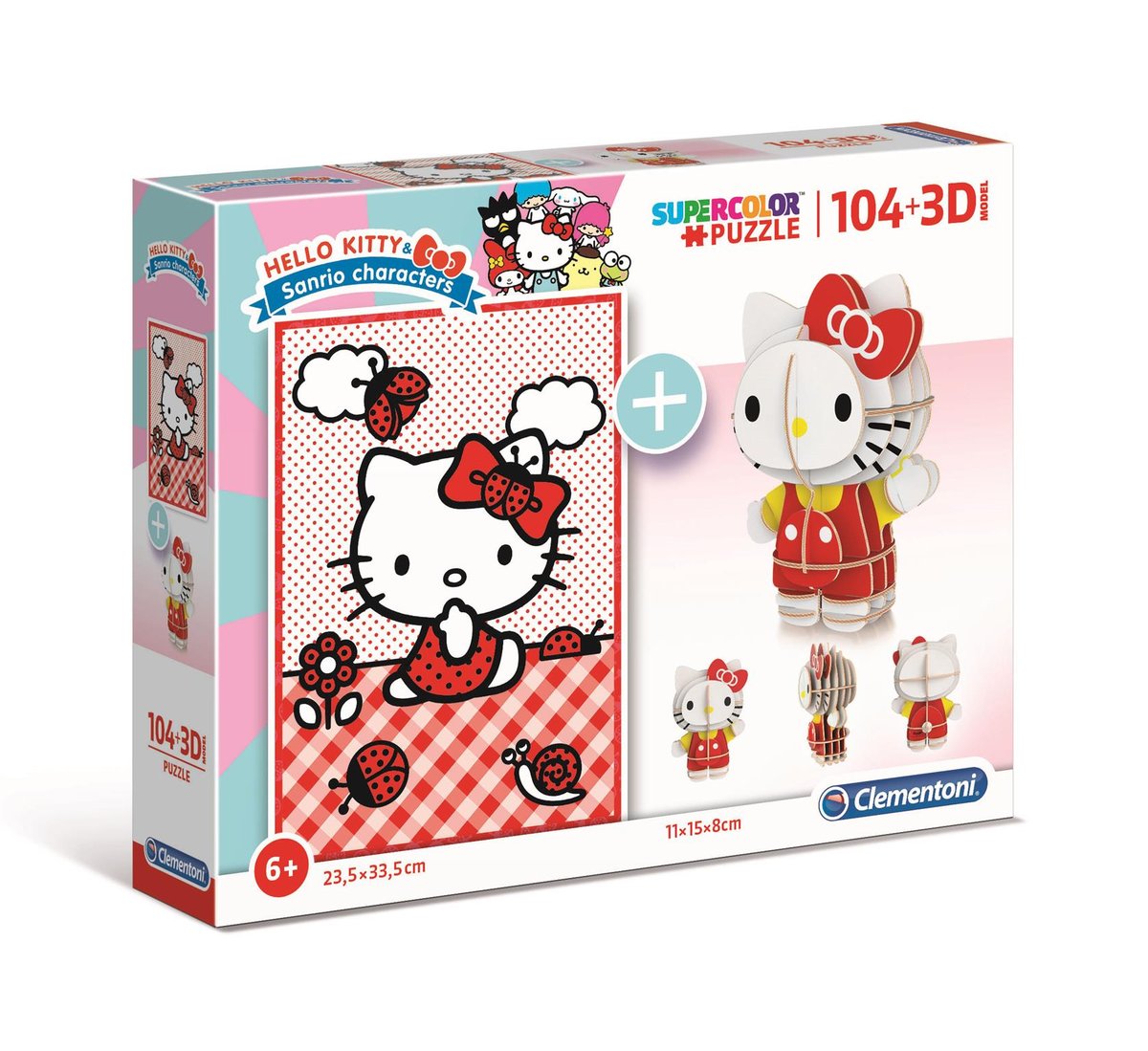 Clementoni Puzzle 104 3D model Hello Kitty -