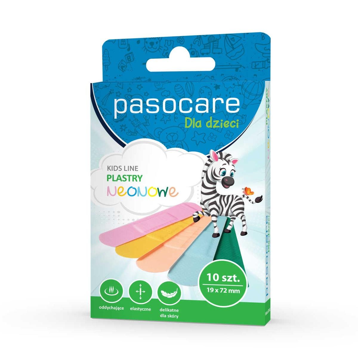 Paso Plastry pasocare kids line neonowe x 10 szt
