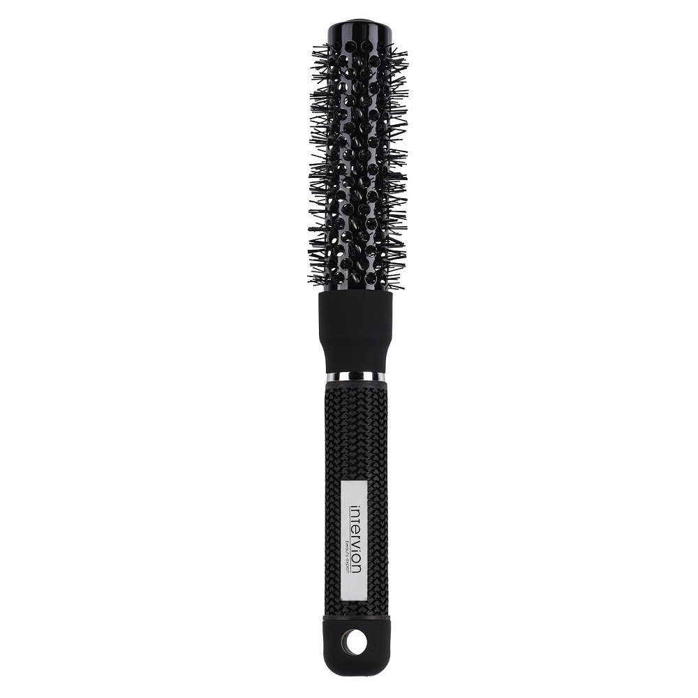 INTER-VION Ceramic Hair Modeling Brush - Ceramiczna szczotka do stylizacji średniej długości włosów 25 mm - Black Label