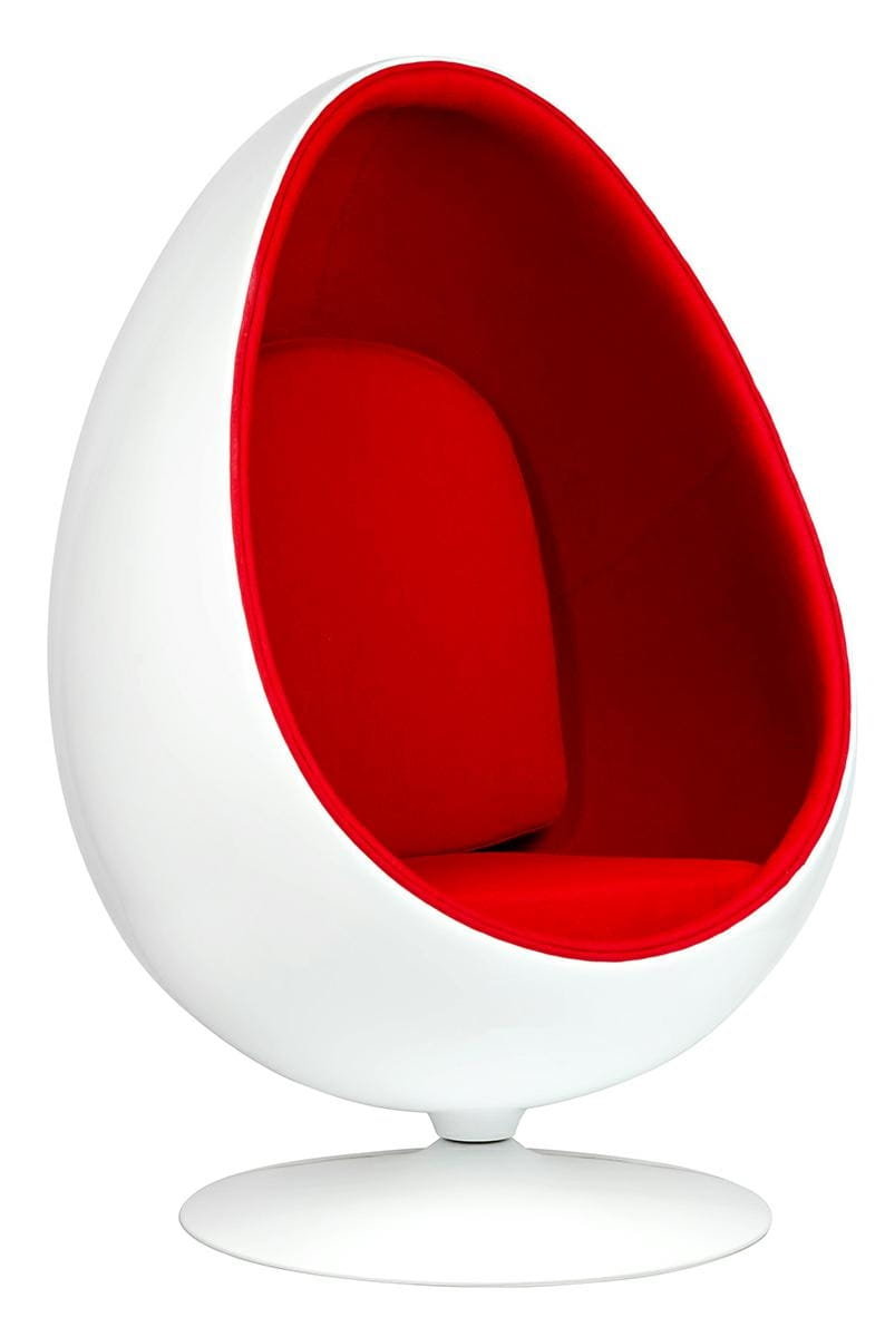 King Home Fotel obrotowy King Bath Ovalia biało-czerwony JH-069