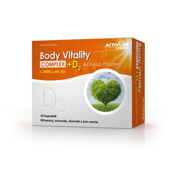 Activlab Pharma Body Vitality Complex + D3 2000 j.m., suplement diety, 30 kapsułek Duży wybór produktów | Dostawa kurierem DHL za 10.90zł !!!| Szybka wysyłka do 2 dni roboczych! | 3002241