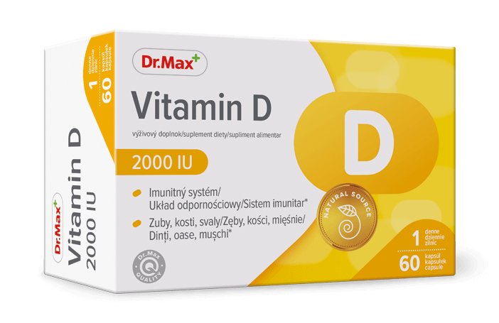 Vitamin D 2000 IU Dr.Max, suplement diety, 60 kapsułek Duży wybór produktów | Dostawa kurierem DHL za 10.90zł !!!| Szybka wysyłka do 2 dni roboczych! | 3736761