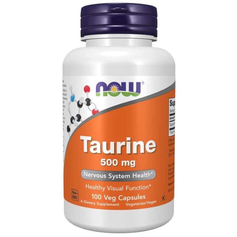 Now Foods Tauryna Taurine 500mg 100 kaps.