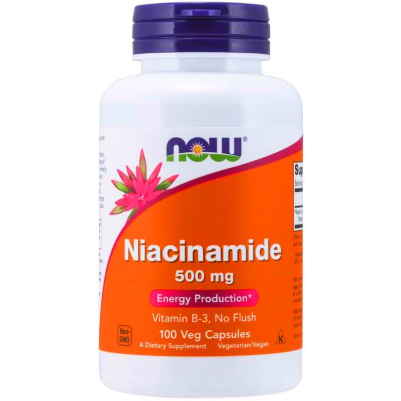 Now Foods Niacinamide 500mg, 100kaps. - Niacyna 21PRONIA51