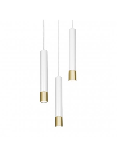 Luminex Żyrandol Nest gold/white 3 1564