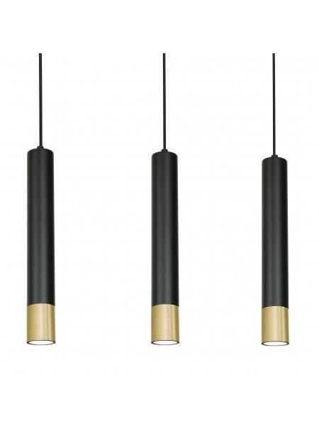 Luminex Żyrandol Nest gold/black 3 1566)