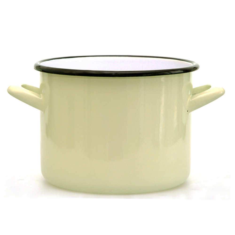 Emalia Silesia Rybnik GARNEK PROSTY 7,5L ŚR.24CM WYS.17CM KREM