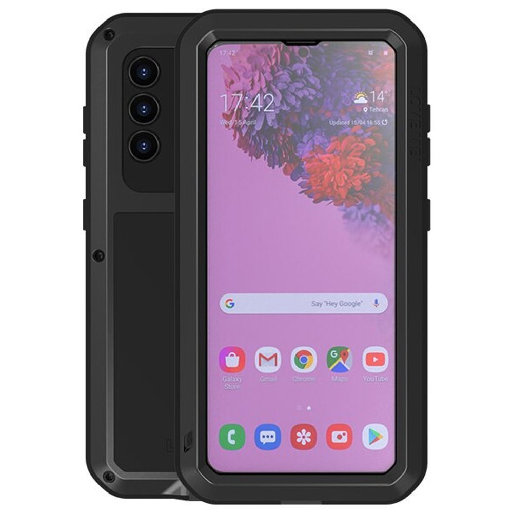 Love Mei Etui Pancerne + szkło Galaxy S21, czarne 6932809616264