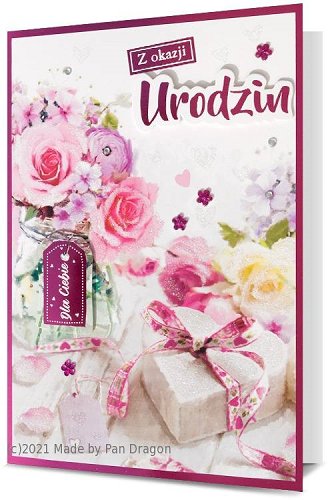 Karnet urodzinowy z życzeniami dla kobiety, HM 1622