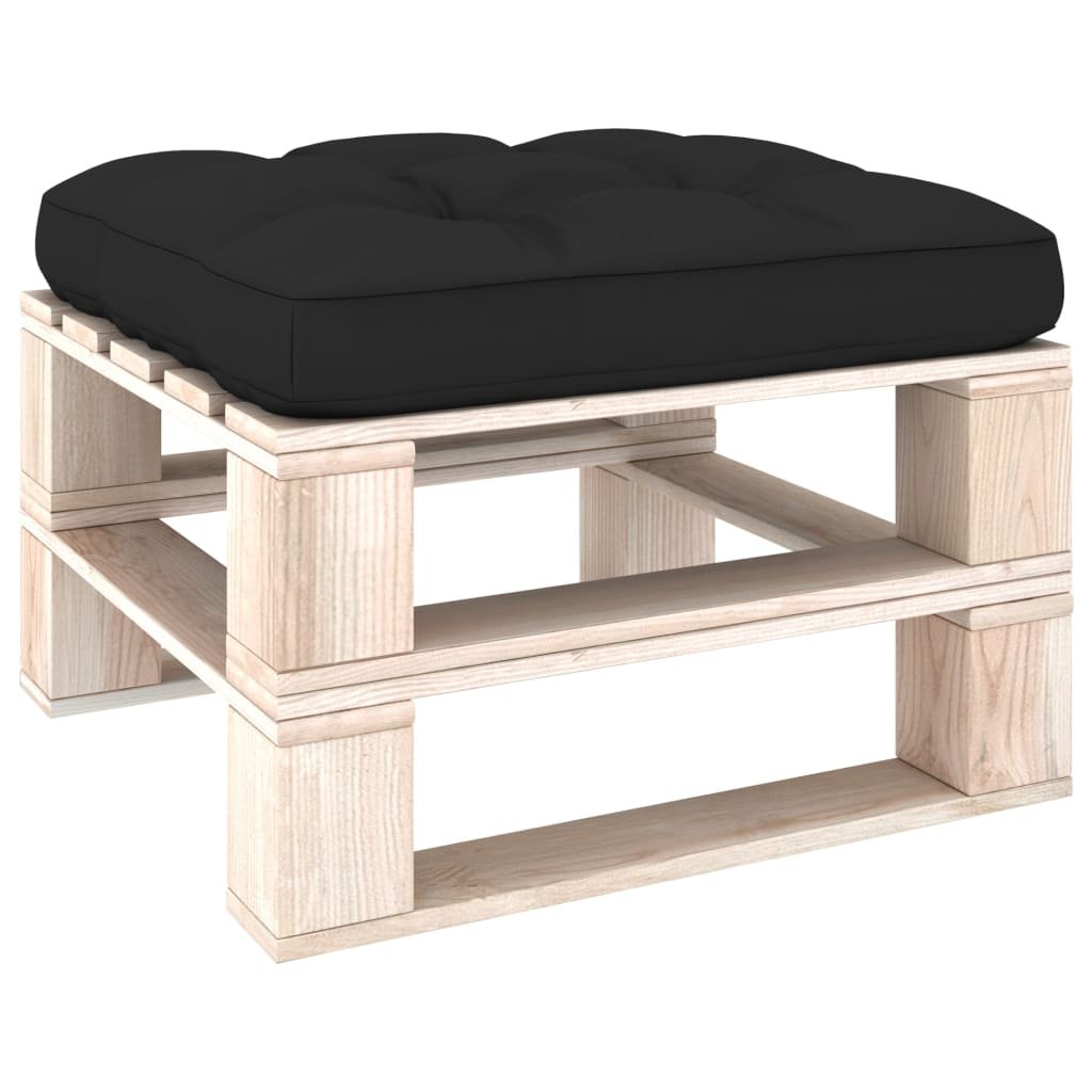 vidaXL Poduszka na sofę z palet, czarna, 58x58x10 cm