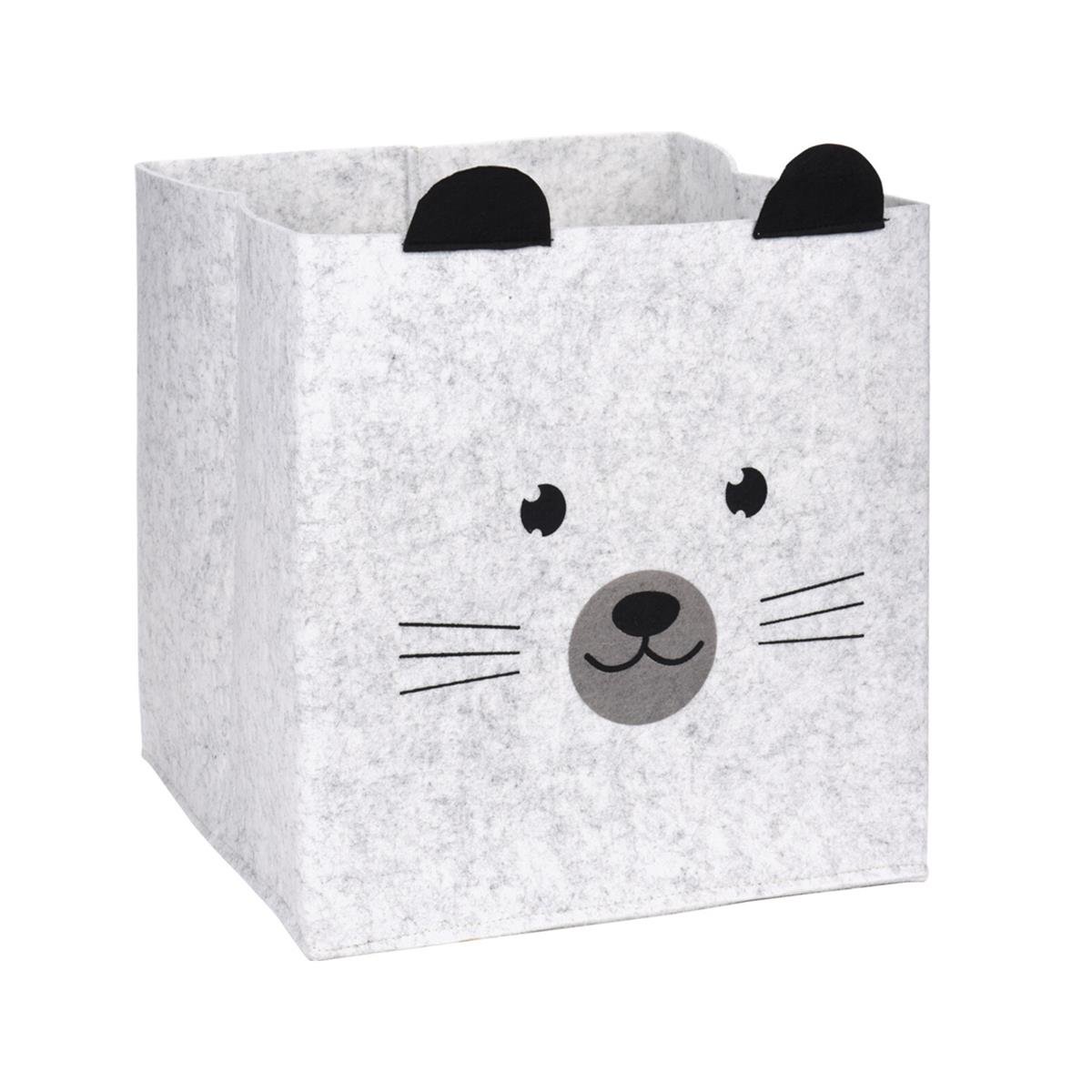 Kosz tekstylny na zabawki biały