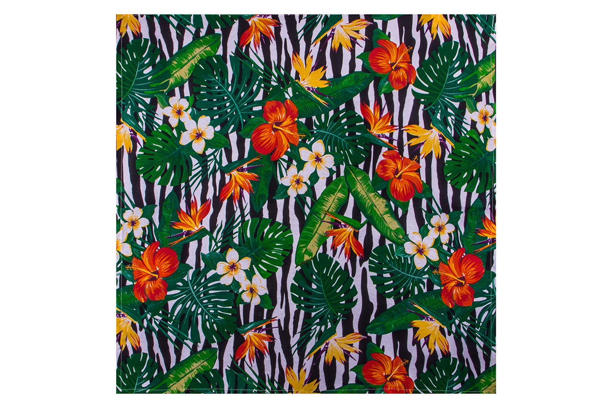 Serweta MONTERI zielony/biały/czarny/pomarańczowy / 78x78 cm