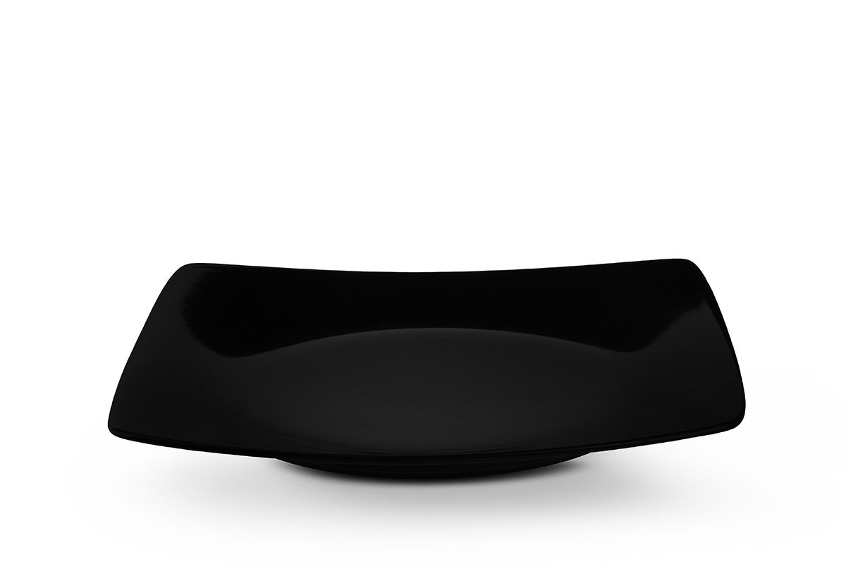 Talerz deserowy EPIRI czarny /  21x21 / ceramika