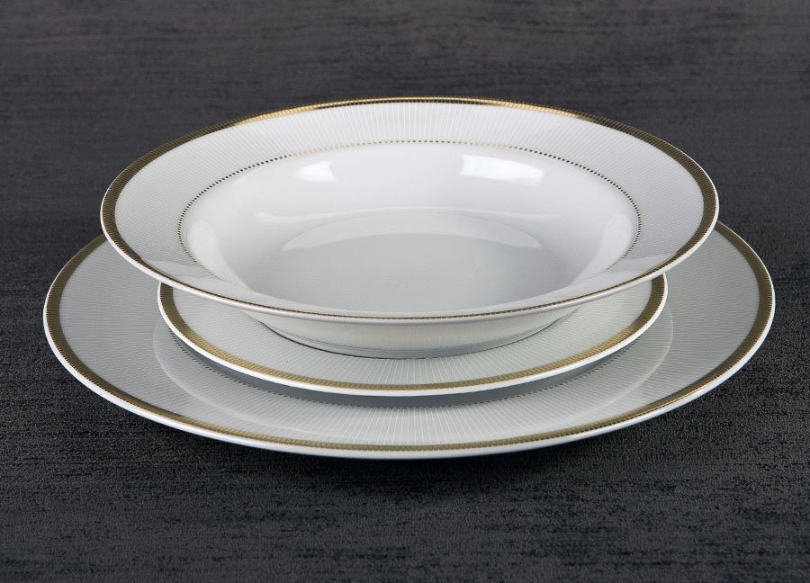 Ćmielów Komplet talerzy 6/18 Marcello Gold 259952
