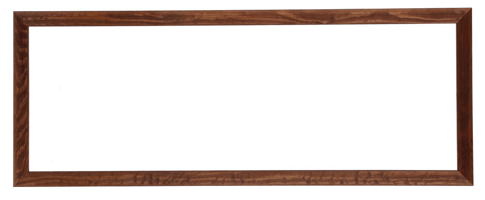 Drewniana, szeroka rama na obrazy, zdjęcia o wymiarach 35x100cm, brązowa