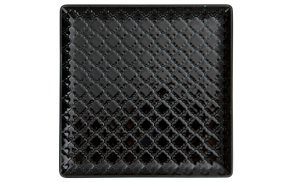 Lubiana Talerz płytki kwadratowy 17cm Marrakesz czarny 300696