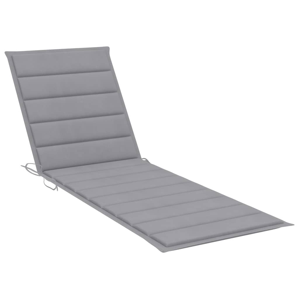 vidaXL Poduszka na leżak szara 200x60x4 cm tkanina 314204