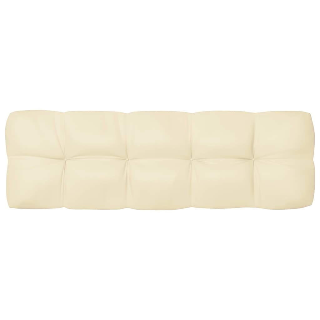 vidaXL Poduszka na sofę z palet, kremowa, 120x40x12 cm