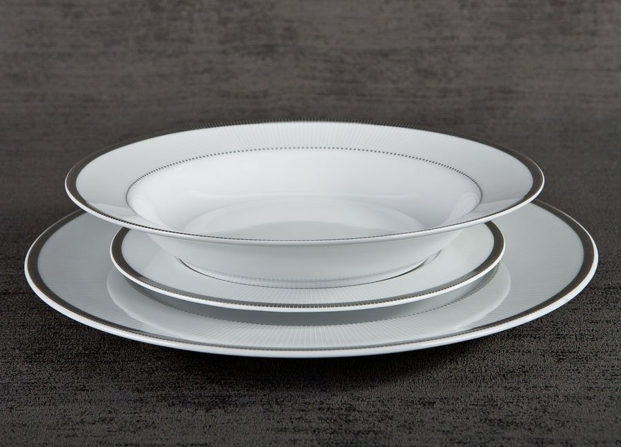 Ćmielów Komplet talerzy 6/18 Marcello Silver 259945