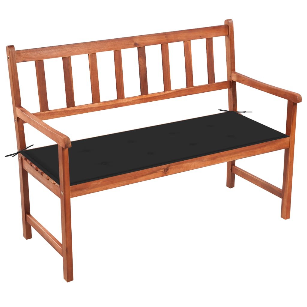 vidaXL Ławka ogrodowa z poduszką 120 cm lite drewno akacjowe  3063775