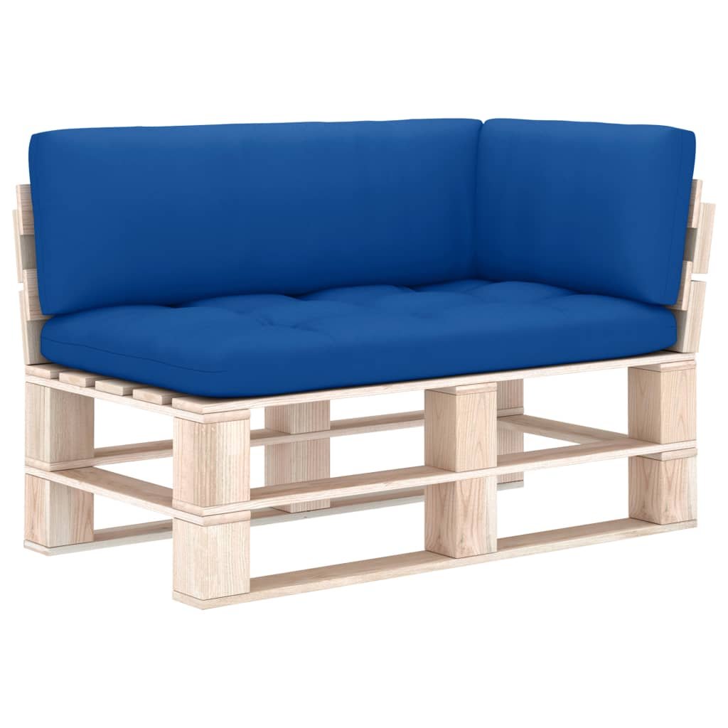 vidaXL Poduszki na sofę z palet, 3 szt., kobaltowoniebieskie
